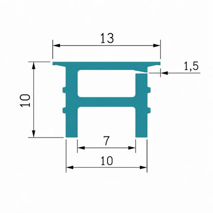 LQ Series S1010 Transparent Quick Install LED Neon Profile | Double-Chamber Diffuser | 10×10mm Top Emitting flexible led neon profile | Max Strip Width ≤5mm | LED Sign Retail Lighting | 5M/500M