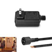 9W/12W/15W IP44 Class 2 Power Supply, AC 100–240V to DC 12V Adapter Transformer with US Plug - Waterproof Outdoor LED Power Supply for String Lights, Christmas Decorations and Outdoor Lighting