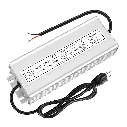 120W Outdoor Waterproof Power Supplies, 12V/24V/36V/48V Output, 90-265V / 90-140V / 175-265V Input, Single Output, Aluminum Housing, Outdoor Lighting Projects, CE/RoHS/FCC Certified, US/UK/EU Plug, 1-Pack / 10-Pack