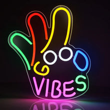 LightingWill Good Vibes “Okay” Neon Sign – Dimmable USB LED Light for Wall Decor, Game Room, Bar, Party – Durable, Safe & Energy-Saving