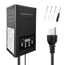 300W / 400W, Dual Zone Outdoor Low Voltage Transformer, 120V to 12V/14V AC, Timer & External Photocell, Outdoor Lighting Power Supply for Yard, Garden & Patio Lighting