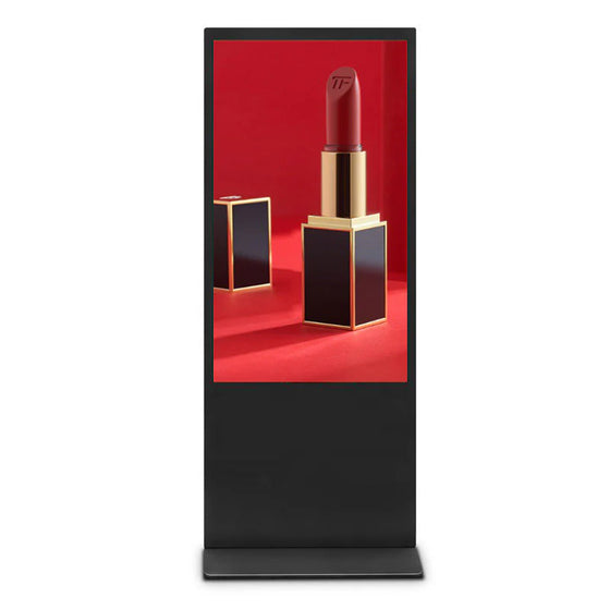 50‘’ Indoor Single-Sided Floor-Standing LCD Advertising Koisk with Wheel Stand | Android RK3568 2GB+16GB | Non-Touch / Infrared / Capacitive Touch | CMS Preinstalled