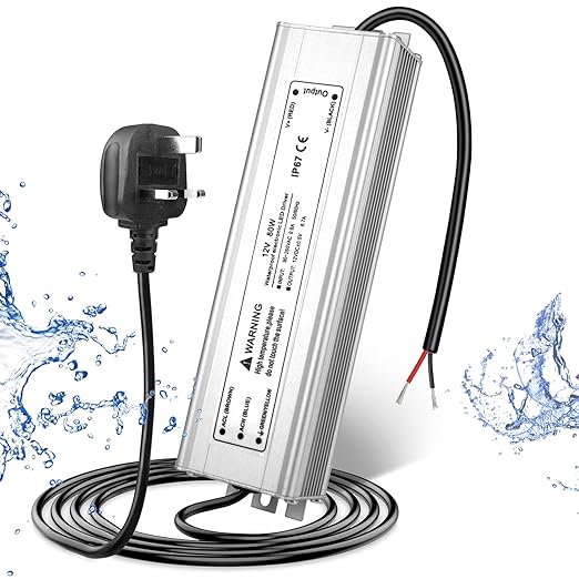 80W Outdoor Waterproof Power Supplies, 12V/24V/36V/48V Output, 90-265V Input, Single Output, Aluminum Housing, Outdoor Lighting Projects, CE/RoHS/FCC Certified, US/UK/EU Plug, 1-Pack / 10-Pack