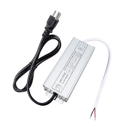 100W Outdoor Waterproof Power Supplies, 12V/24V/36V/48V Output, 90-265V / 90-140V / 175-265V Input, Single Output, Aluminum Housing, Outdoor Lighting Projects, CE/RoHS/FCC Certified, US/UK/EU Plug, 1-Pack / 10-Pack