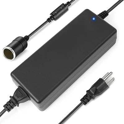 AC 100–240V Input LED Power Adapter Cigarette Lighter Converter Transformer 60W/120W/180W DC 12V with US Plug for Car Accessories, Tire Inflators, Portable Coolers, Car Vacuum Cleaners and Automotive Equipment, 1-Pack/10-Pack