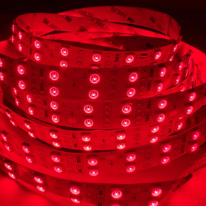 660–670nm  SMD5050 DC12V Red LED Strip Light – High Power Red for Therapy & Plants, 30/60/120 LEDs/m, 5M /10M, IP00/IP65