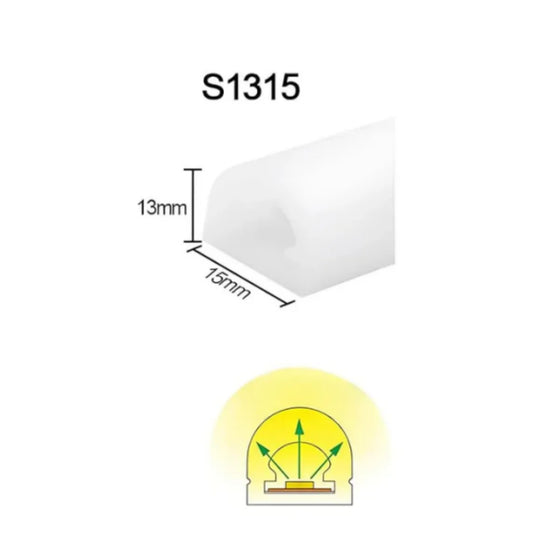 LS Series S1315 Standard Install LED Neon Profile | 13×15mm Top Emitting commercial neon profile | IP67 Waterproof | 10mm PCB Width | Bar Counter Accent Lighting | 5M/500M | Local Stock US/UK/DE