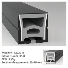 Neon Light Housing – S2020 Black | 20x20mm Silicone LED Channel System | IP67 Waterproof | 12mm PCB Width | 50M/5M | Local Stock US/UK/DE