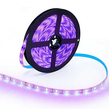 365–370nm SMD2835 UV LED Strip Light – 16.4FT / 5M / 10M | 60 / 120 / 240 LEDs/m | DC12V | Non-Waterproof / IP67 Waterproof | Adapter Not Included | UV Lighting for Resin Work, Fluorescent Effects & Visual Accent