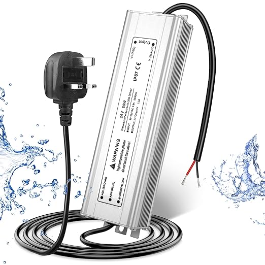 80W Outdoor Waterproof Power Supplies, 12V/24V/36V/48V Output, 90-265V Input, Single Output, Aluminum Housing, Outdoor Lighting Projects, CE/RoHS/FCC Certified, US/UK/EU Plug, 1-Pack / 10-Pack