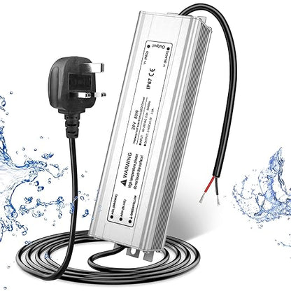 80W Outdoor Waterproof Power Supplies, 12V/24V/36V/48V Output, 90-265V Input, Single Output, Aluminum Housing, Outdoor Lighting Projects, CE/RoHS/FCC Certified, US/UK/EU Plug, 1-Pack / 10-Pack