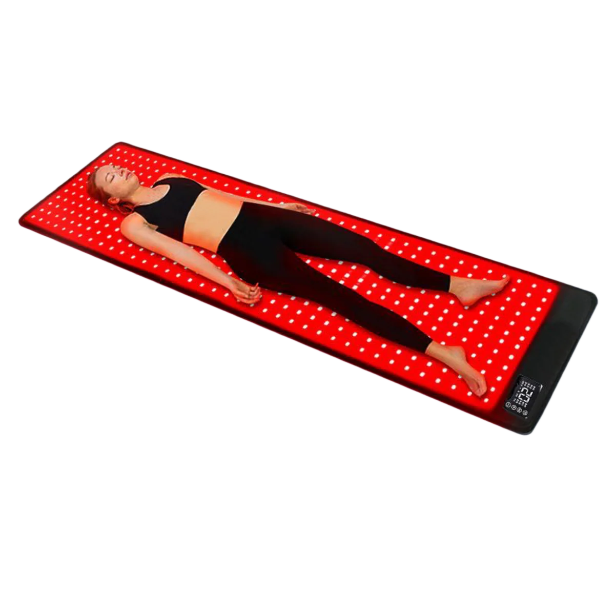 Infrared Therapy Heating Blanket & Mat – 6 Size Options | Red Light 660nm & IR 850nm | Remote Control | Transparent Film | Vibration Massage | 8 Modes & 20 Intensity Levels | for Sleep, Yoga, and Full Body Relaxation | US / EU / UK / AU Plug