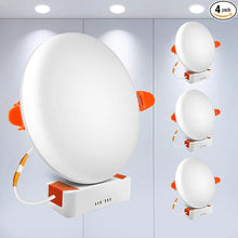 4 Inch LED Recessed Ceiling Light, 18W Recessed Light, 6500K Cool Daylight, Canless Wafer Downlight, Fits 2.5-4in Ceiling Hole with LED Driver (4 Pack)