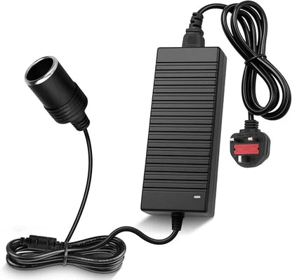 AC 100–240V Input LED Power Adapter Cigarette Lighter Converter Transformer 60W–120W DC 12V with UK Plug for Car Accessories, Tire Inflators, Portable Coolers, Car Vacuum Cleaners and Automotive Equipment, 1-Pack/10-Pack