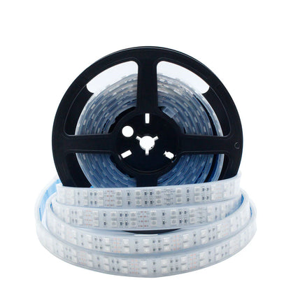 395–405nm SMD5050 UV LED Strip Light – 16.4FT / 5M / 10M | 30 / 60 / 120 LEDs/m | DC12V | Non-Waterproof / IP67 Waterproof | Power Supply Not Included | UV LED for Curing, Fluorescent Effects & Glow Lighting
