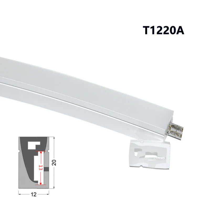 Neon Light Housing – S1220 Side Edge Lighting | 12x20mm Silicone LED Channel System | IP67 Waterproof | 10mm PCB Width | 50M/5M | Local Stock US/UK/DE