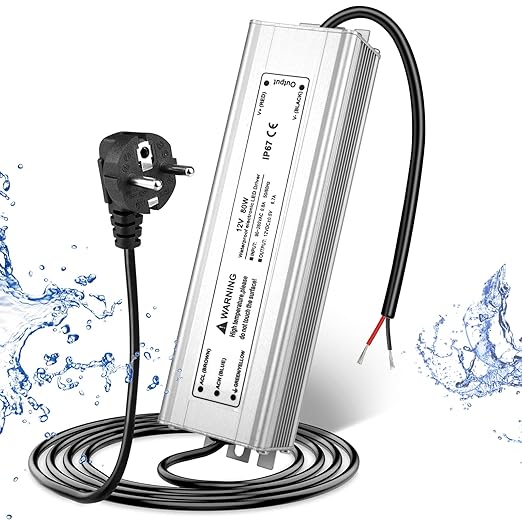 80W Outdoor Waterproof Power Supplies, 12V/24V/36V/48V Output, 90-265V Input, Single Output, Aluminum Housing, Outdoor Lighting Projects, CE/RoHS/FCC Certified, US/UK/EU Plug, 1-Pack / 10-Pack