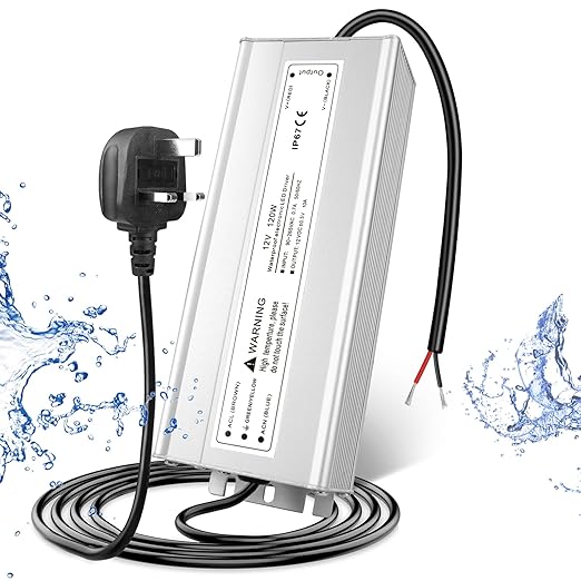 120W Outdoor Waterproof Power Supplies, 12V/24V/36V/48V Output, 90-265V / 90-140V / 175-265V Input, Single Output, Aluminum Housing, Outdoor Lighting Projects, CE/RoHS/FCC Certified, US/UK/EU Plug, 1-Pack / 10-Pack