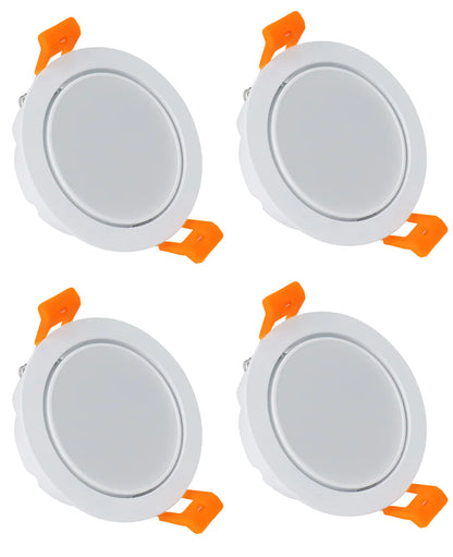 Core-5 Series Adjustable Ultra-Thin Frosted LED Downlight – White Housing – TRIAC Dimmable – 5W (3″ Cut-out) – 50-Pack/100-Pack – 3000K–6000K – 100–130V / 200–240V