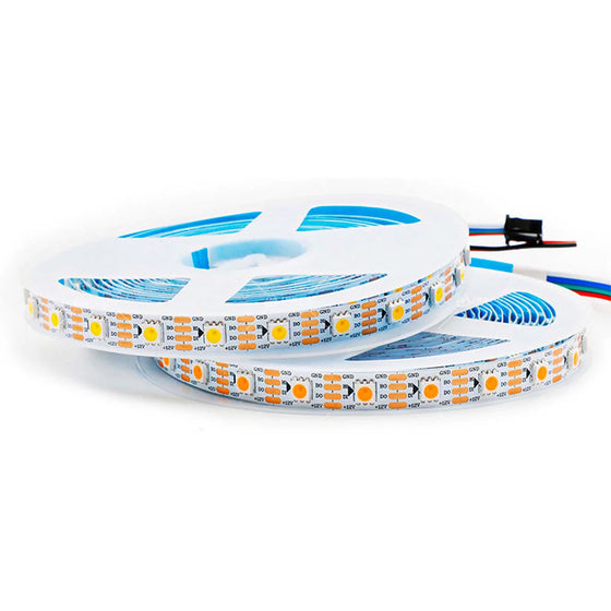 DC12V WS2815 Single Color IC LED Strip Light - SMD5050 Individually Addressable | Warm White 3000K | Breakpoint Resume | 10mm PCB | White PCB | 30/60/74/96 LEDs/M | IP00 / IP65 / IP67 | for Party, Decoration, Home DIY Lighting Projects | 50/500M
