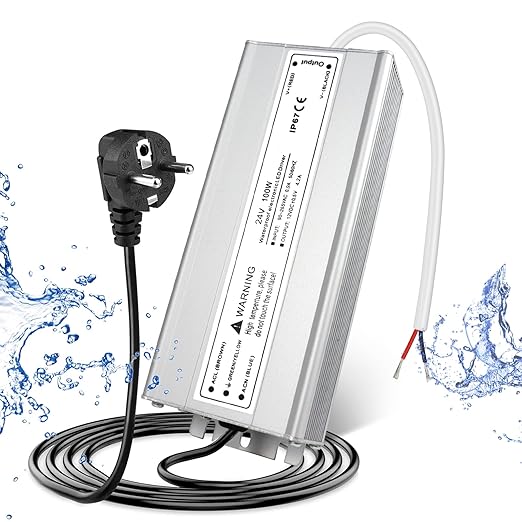 100W Outdoor Waterproof Power Supplies, 12V/24V/36V/48V Output, 90-265V / 90-140V / 175-265V Input, Single Output, Aluminum Housing, Outdoor Lighting Projects, CE/RoHS/FCC Certified, US/UK/EU Plug, 1-Pack / 10-Pack