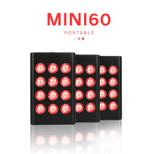 MINI60 Rechargeable Red & Near Infrared Therapy Light – Dual Chip | 12 LEDs | Portable Handheld Design | 5V 2A USB Powered | Black / White | Red Light Therapy for Skin Rejuvenation & Muscle Therapy