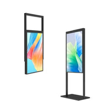 43" Double-Sided High Bright LCD Window Display, 2500nits Front + 700nits Back, Android 2+32G, Non-Touch, Cloud/APP/USB, Hanging/Floor Stand