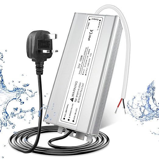100W Outdoor Waterproof Power Supplies, 12V/24V/36V/48V Output, 90-265V / 90-140V / 175-265V Input, Single Output, Aluminum Housing, Outdoor Lighting Projects, CE/RoHS/FCC Certified, US/UK/EU Plug, 1-Pack / 10-Pack
