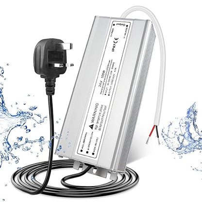 100W Outdoor Waterproof Power Supplies, 12V/24V/36V/48V Output, 90-265V / 90-140V / 175-265V Input, Single Output, Aluminum Housing, Outdoor Lighting Projects, CE/RoHS/FCC Certified, US/UK/EU Plug, 1-Pack / 10-Pack