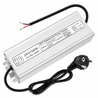 150W Outdoor Waterproof Power Supplies, 12V/24V/36V/48V Output, 90-265V / 90-140V / 175-265V Input, Single Output, Aluminum Housing, Outdoor Lighting Projects, CE/RoHS/FCC Certified, US/UK/EU Plug, 1-Pack / 10-Pack