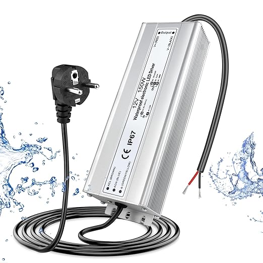 150W Outdoor Waterproof Power Supplies, 12V/24V/36V/48V Output, 90-265V / 90-140V / 175-265V Input, Single Output, Aluminum Housing, Outdoor Lighting Projects, CE/RoHS/FCC Certified, US/UK/EU Plug, 1-Pack / 10-Pack