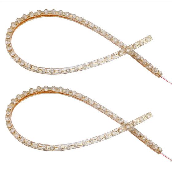 Waterproof Flexible Grill LED Strip Lights, DC 12V Single Color LED Strip 3000K / 6000K / Red / Green / Blue 24cm–96cm Motorcycle & Car Decorative Lighting, 50/500M