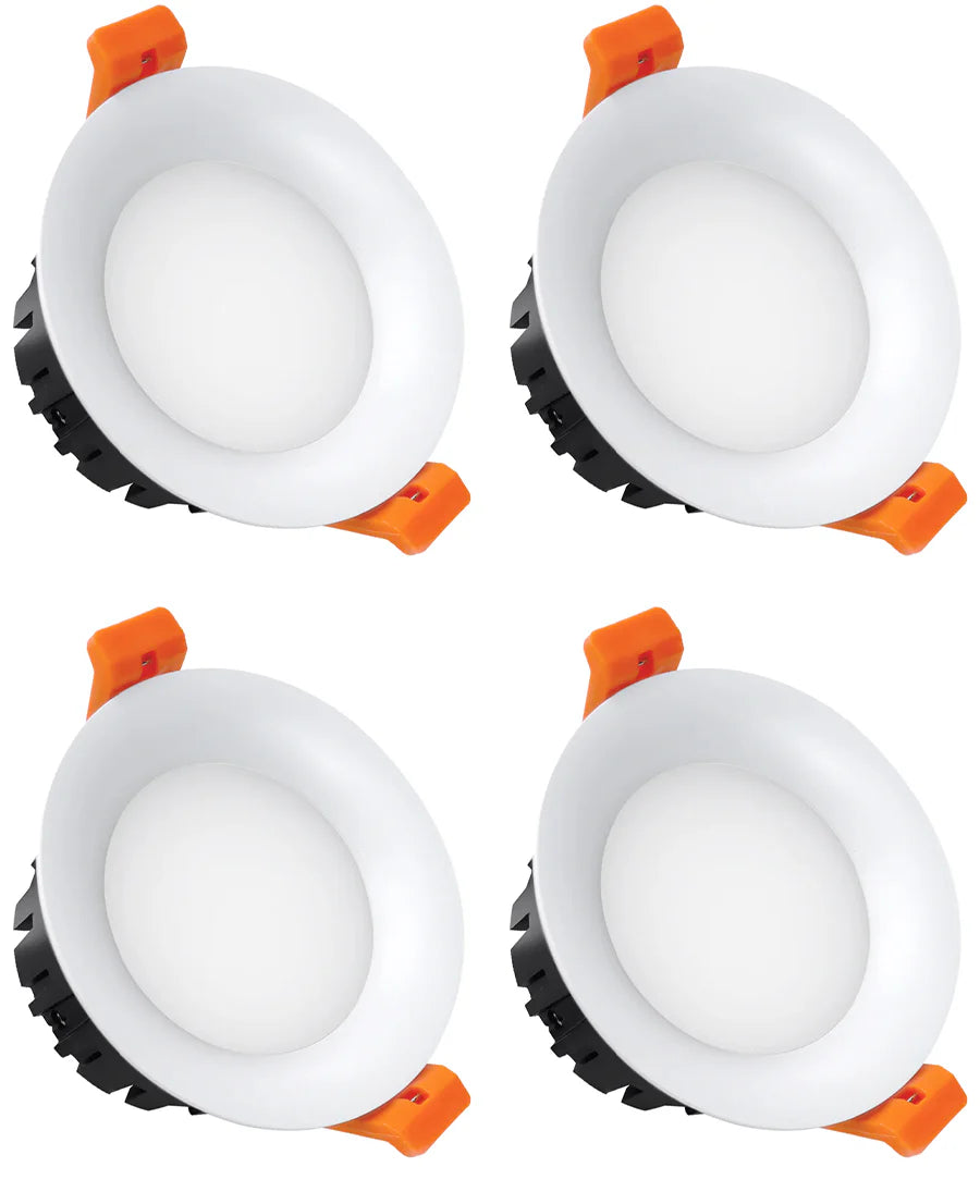 Core-4 Series Anti-Glare Dome LED Downlight – White Housing – TRIAC Dimmable – 5W (2.5″) – 50-Pack/100-Pack – 3000K–6000K – 100–130V / 200–240V