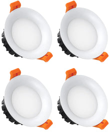 Core-4 Series Anti-Glare Dome LED Downlight – White Housing – TRIAC Dimmable – 5W (2.5″) – 50-Pack/100-Pack – 3000K–6000K – 100–130V / 200–240V