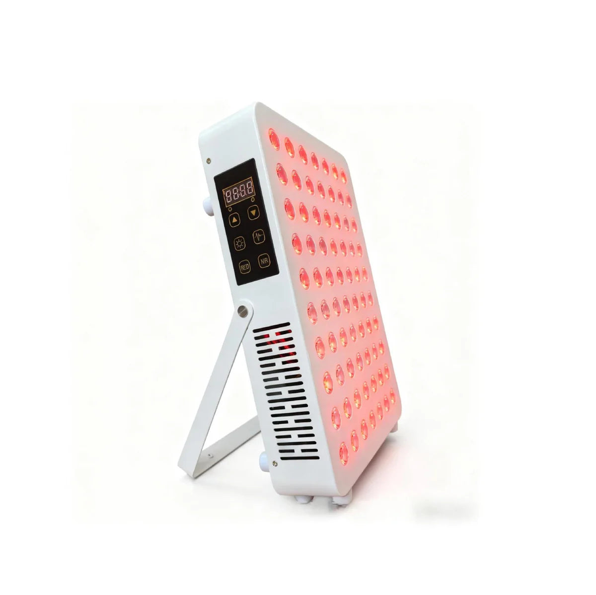 100W Desktop Infrared Therapy Lamp – 70 LEDs | Touch Screen | Red Light 660nm & IR 850nm | Dimmable & Timer | AC100–240V | Desktop Stand Design | for Skin Rejuvenation & Anti-Aging | Included Hanging Rope, Protective Goggles | US / EU / UK / AU Plug