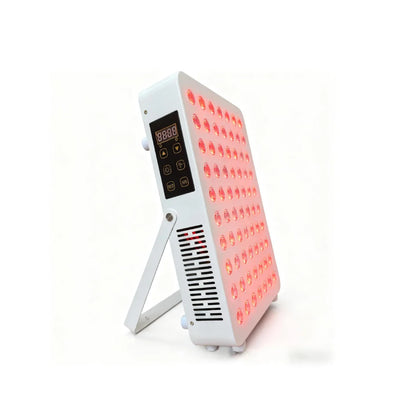 100W Desktop Infrared Therapy Lamp – 70 LEDs | Touch Screen | Red Light 660nm & IR 850nm | Dimmable & Timer | AC100–240V | Desktop Stand Design | for Skin Rejuvenation & Anti-Aging | Included Hanging Rope, Protective Goggles | US / EU / UK / AU Plug
