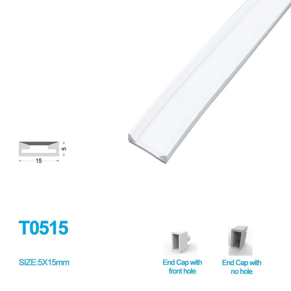 Neon Light Housing – S0515 | 5x15mm Silicone LED Channel System | IP67 Waterproof | 12mm PCB Width | 50M/5M | Local Stock US/UK/DE