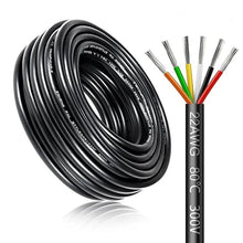 5/10/20/30 Metres 14/22 AWG, 3 x 2.0/4 x 2.0/6 x 0.3/6 x 2.0 mm² Electric Cable, 6 Core Cable, 5V/12V/24V/300V Power Cable, Tinned Copper Cable, Flexible and Soft, Low Impedance, High Temperature Resistance, Extension Cable