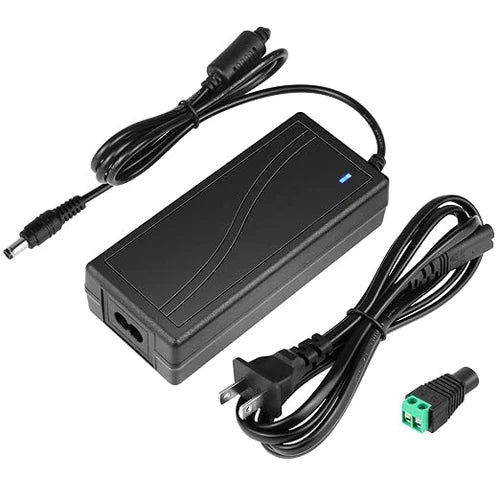 AC 100–240V Input LED Power Adapter Switching Transformer 60W–120W DC 24V with US Plug for LED Strip Lights, 3D Printers, CNC Equipment, CCTV Systems and Industrial Control Devices, 1-Pack/10-Pack