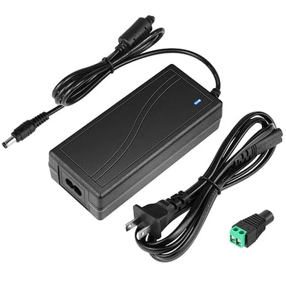 AC 100–240V Input LED Power Adapter Switching Transformer 60W–120W DC 24V with US Plug for LED Strip Lights, 3D Printers, CNC Equipment, CCTV Systems and Industrial Control Devices, 1-Pack/10-Pack
