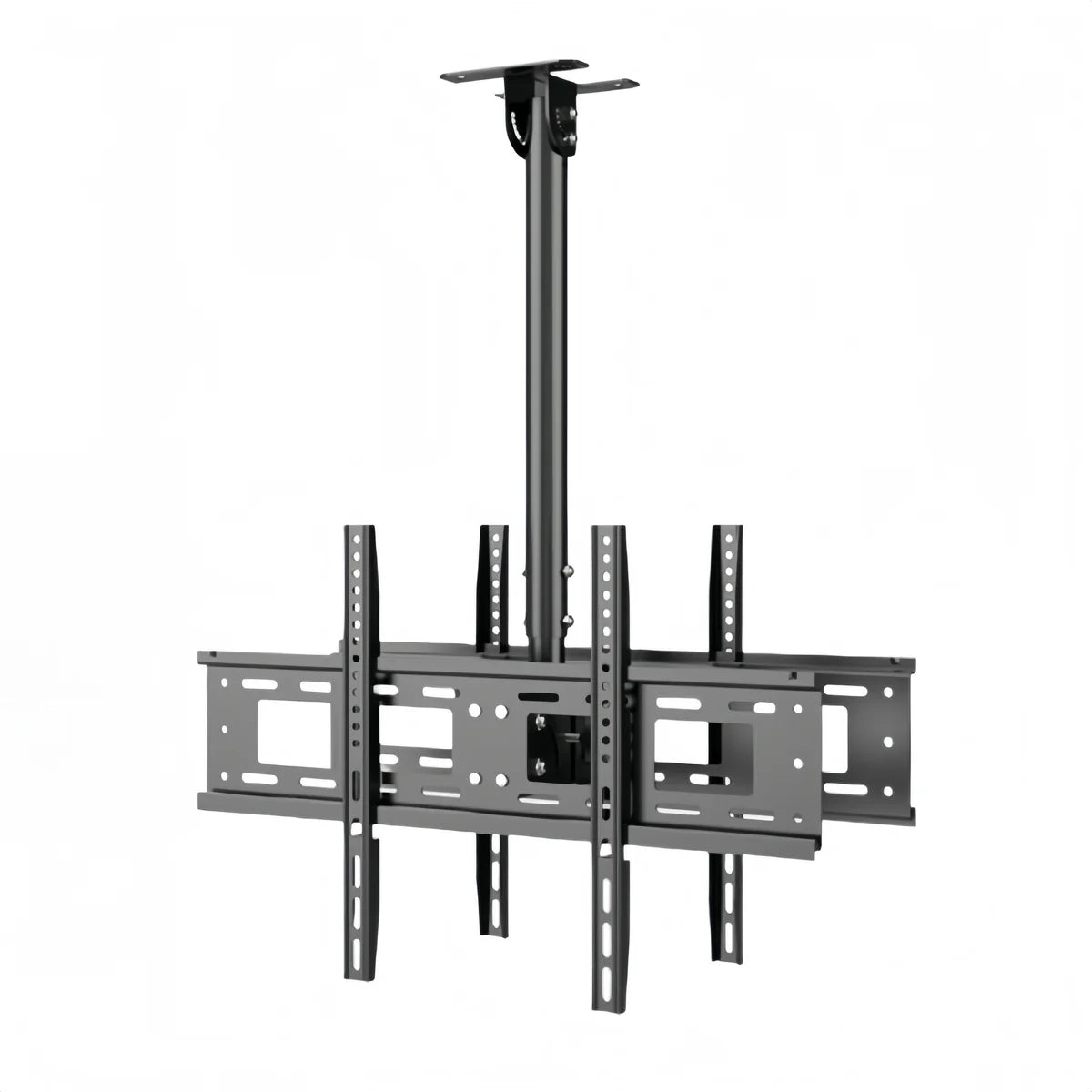 42-85 inch Dual Back to Back LCD Screen Hanger LCD TV Ceiling Hanger 360 Degree Rotation Wall-mounted LCD Monitor Stand