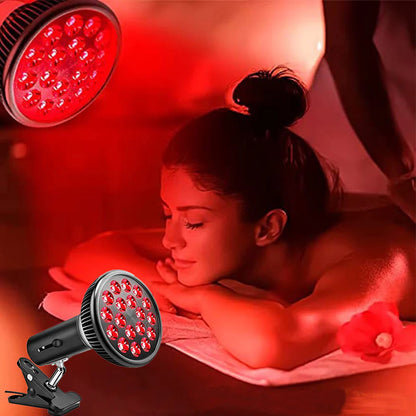 54W PAR38 Infrared Therapy LED Bulb – Dual Chip Red Light 660nm & Near Infrared 850nm | E26 / E27 Base | With / Without Desktop Clamp | US / EU Plug | Plug-In Red Light Therapy Lamp for Skin Rejuvenation & Muscle and Joint Therapy