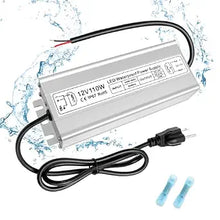 110W Outdoor Waterproof Power Supplies, 12V Output, 90-265V Input, Single Output, Aluminum Housing, Outdoor Lighting Projects, CE/RoHS/FCC Certified, US/UK/EU Plug, 1-Pack / 10-Pack