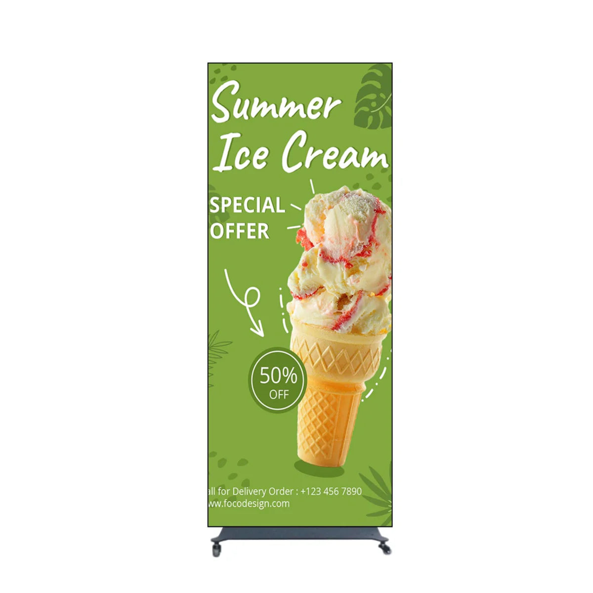 LEP-S Series Modular-Splicing LED Digital Signage Poster | 960×1920mm Indoor Plug-in | P2.5 / P1.86 / P1.53 / P1.25 | Acrylic Front Panel