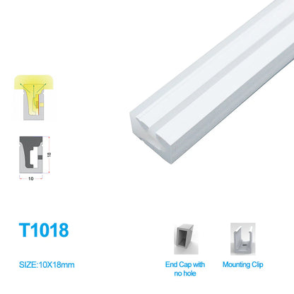 Neon Light Housing – S1018 Side Edge Lighting | 10x18mm Silicone LED Channel System | IP67 Waterproof | 10mm PCB Width | 50M/5M | Local Stock US/UK/DE
