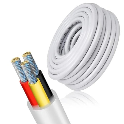 22 AWG 2/3/4/5 Conductor PVC Copper Wire, Black/White Flexible Electrical Cable for Control Wiring – 50m / 500m