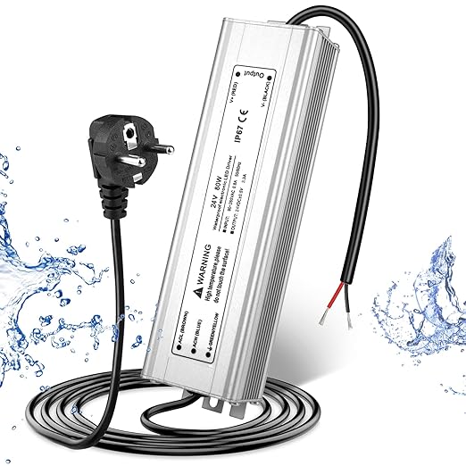 80W Outdoor Waterproof Power Supplies, 12V/24V/36V/48V Output, 90-265V Input, Single Output, Aluminum Housing, Outdoor Lighting Projects, CE/RoHS/FCC Certified, US/UK/EU Plug, 1-Pack / 10-Pack
