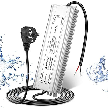 80W Outdoor Waterproof Power Supplies, 12V/24V/36V/48V Output, 90-265V Input, Single Output, Aluminum Housing, Outdoor Lighting Projects, CE/RoHS/FCC Certified, US/UK/EU Plug, 1-Pack / 10-Pack