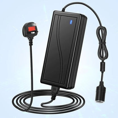 AC 100–240V Input LED Power Adapter Cigarette Lighter Converter Transformer 60W–120W DC 12V with UK Plug for Car Accessories, Tire Inflators, Portable Coolers, Car Vacuum Cleaners and Automotive Equipment, 1-Pack/10-Pack