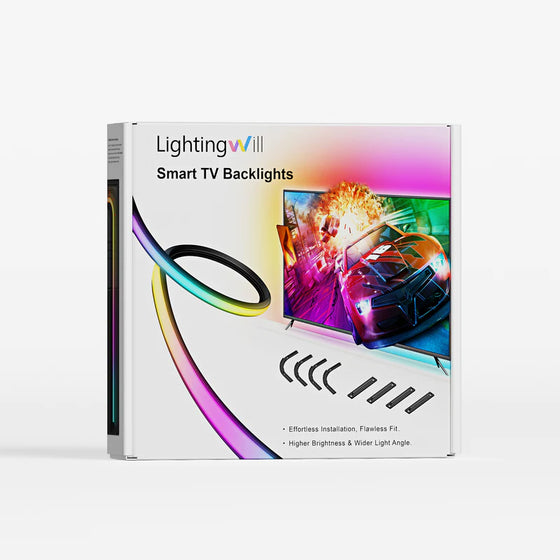 LightingWill CST1 TV Backlight LED Strip - LED Background Lighting for TV, Gaming Room and Home Decoration